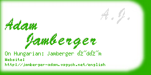 adam jamberger business card